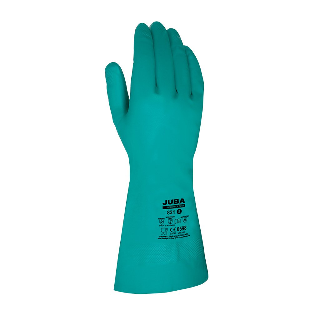 Guante nitrilo flocado protección química 821 Interface
