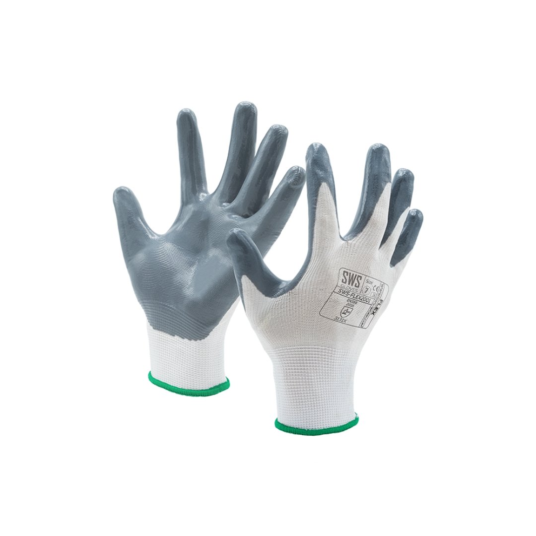 Salter Guanti Da Lavoro / Palestra - Bianco/Grigio, Taglia XL - Palmo Imbottito E Antiscivolo Con Chiusura In Velcro