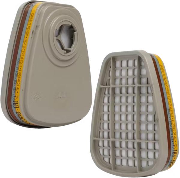 Pack 1 Par Filtro 3M 6057 ABE1 - Protección Contra Vapores Y Gases ácidos Mascarilla Vapores
